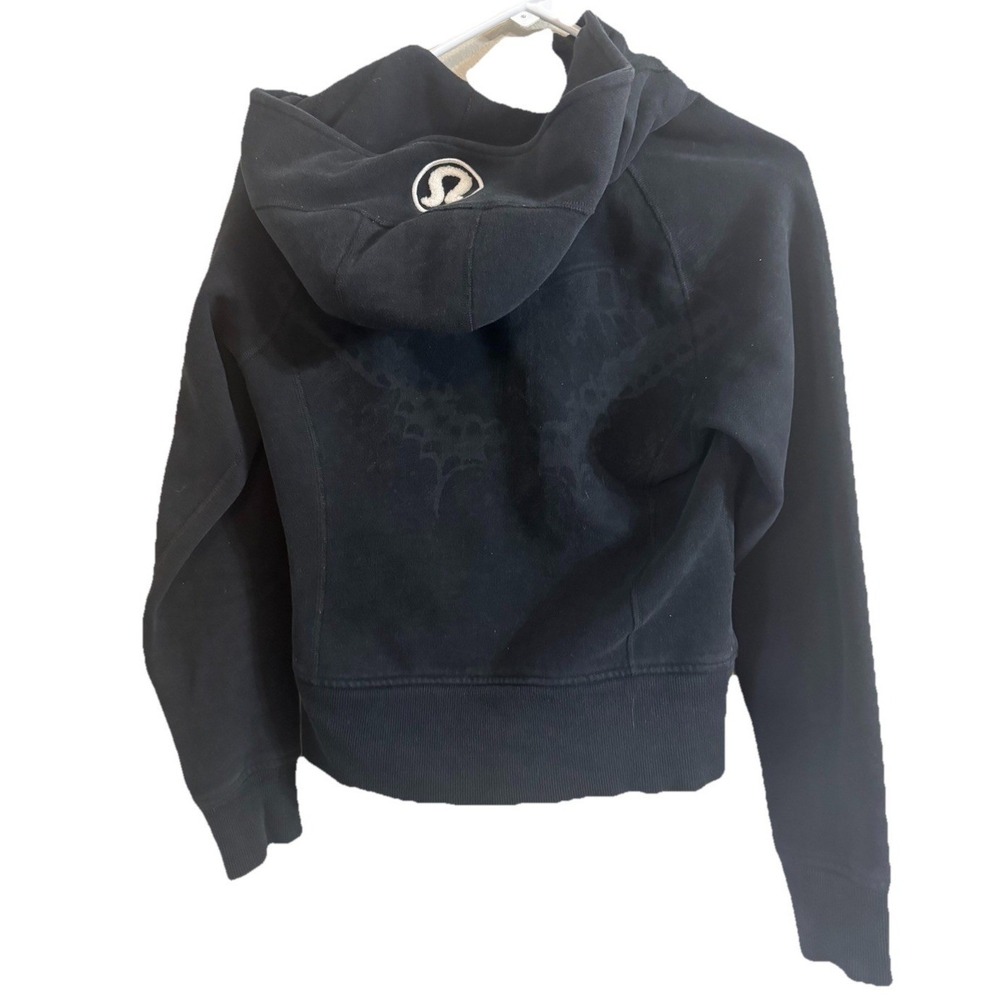 🤑Lululemon 🖤Rare Scuba Hoodie II Biggie So Fly Butterfly Burnout Print Black 4 - Picture 5 of 6
